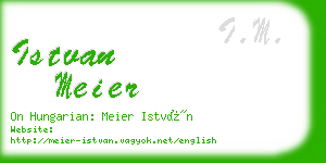 istvan meier business card